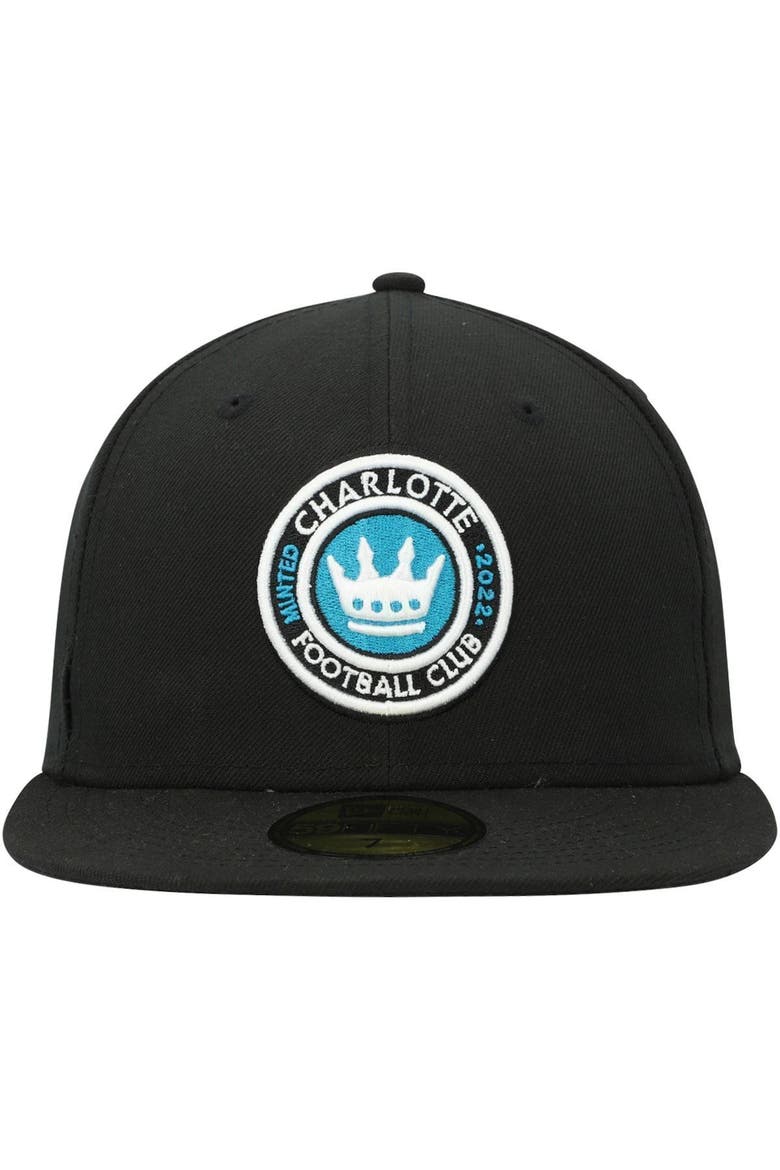 Men's New Era Black Charlotte FC Primary Logo 59FIFTY Fitted Hat, Alternate, color, Black