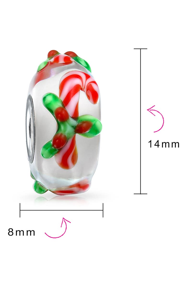 BLING JEWELRY Christmas Theme Sterling Silver Charm Bracelet, Alternate, color, Multi-Color