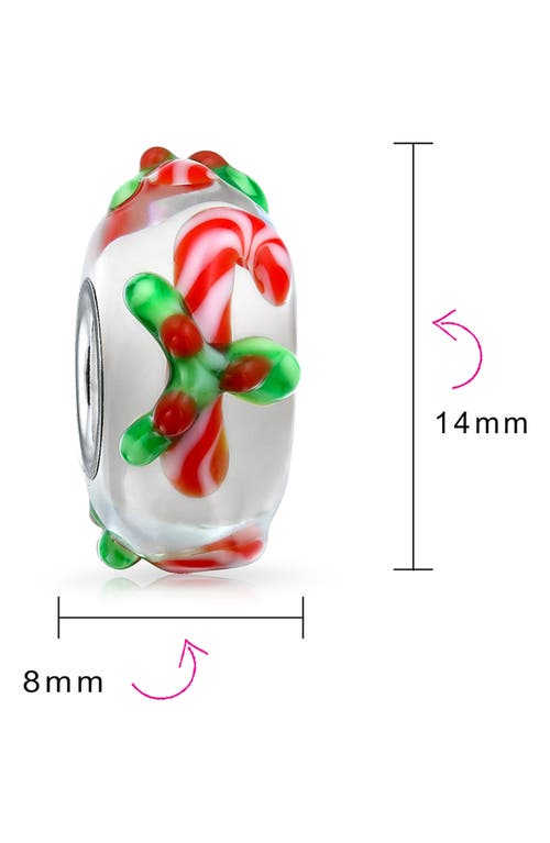 Bling Jewelry Christmas Theme Sterling Silver Charm Bracelet In Red