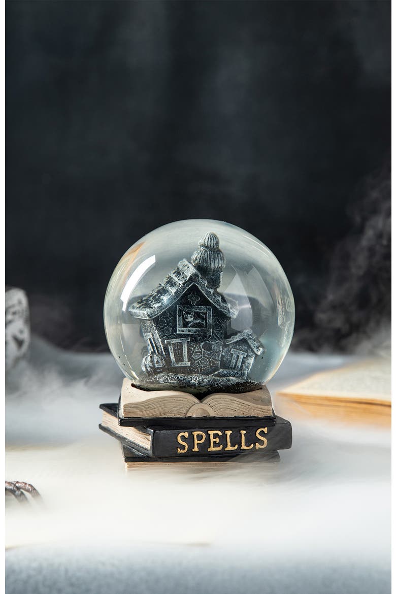 100MM Halloween Polyresin Haunted House Water Globe, Alternate, color, Black