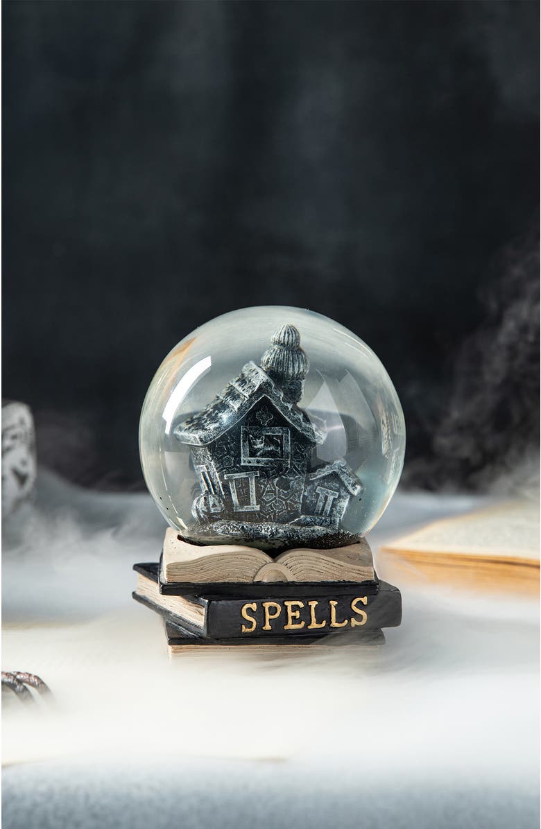 Glitzhome 100MM Halloween Polyresin Haunted House Water Globe, Alternate, color, 