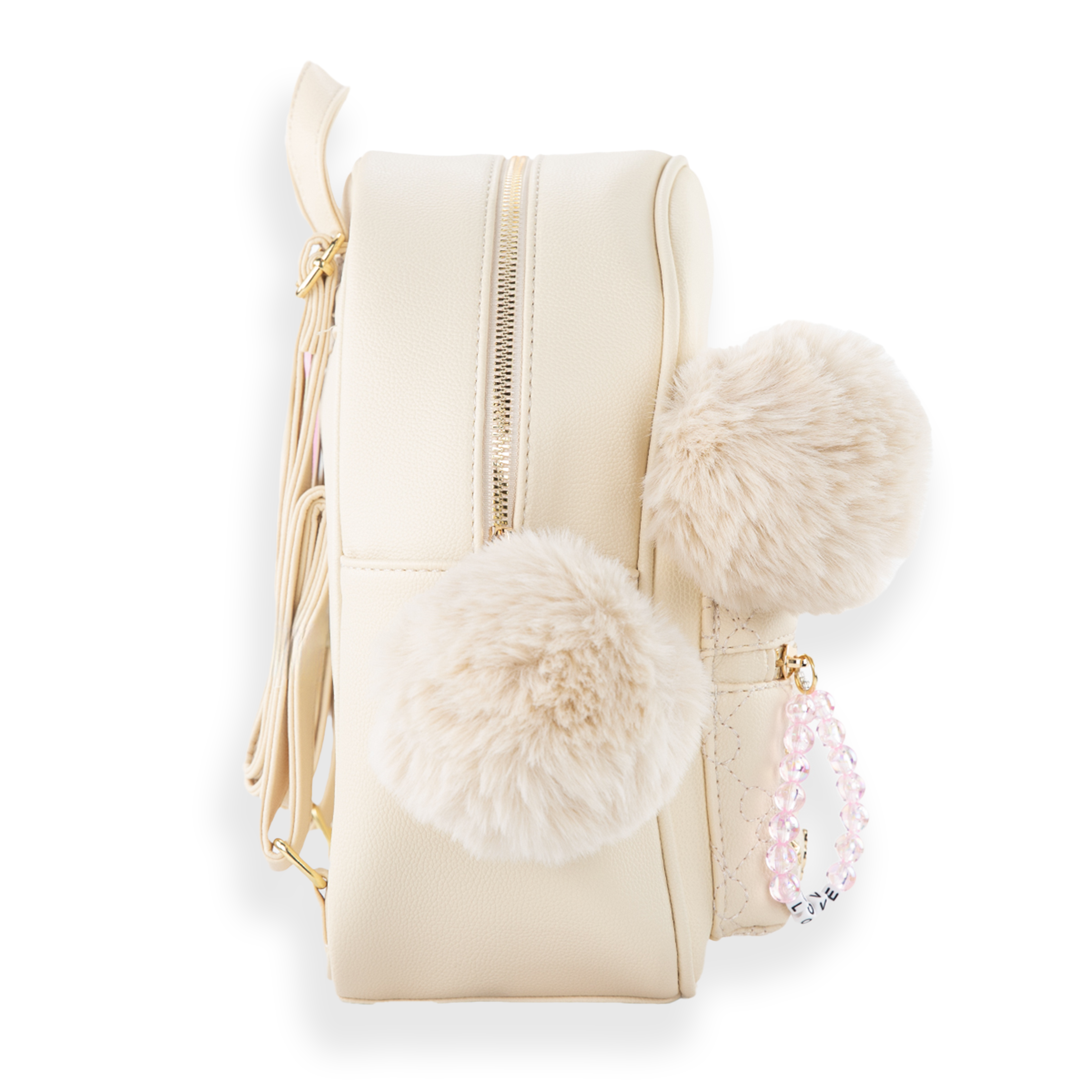 Cherry & Daisy Quilted Mini Backpack Set, Alternate, color, Sand
