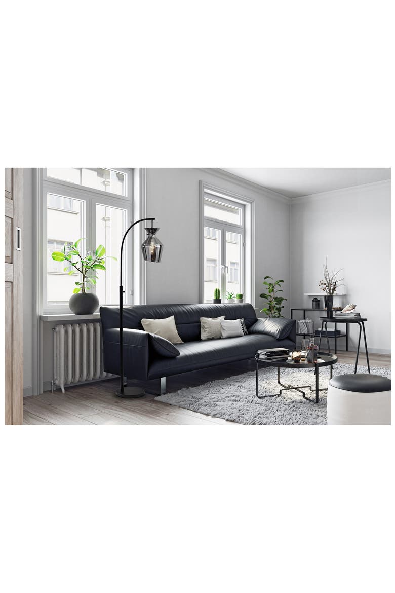 Tate Floor Lamp, Alternate, color, BLACK