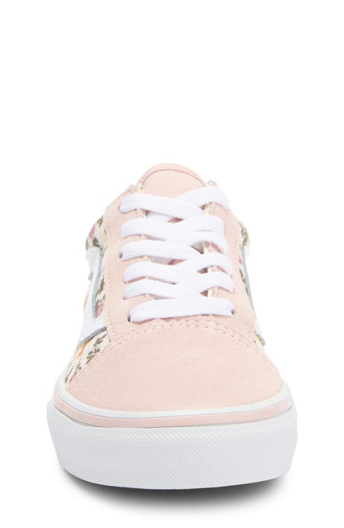 Vans Kids' Old Skool Romantic Floral Low Top Sneaker In Romantic Floral Pink/multi