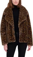 Laundry by Shelli Segal Leopard Print Faux Fur Jacket