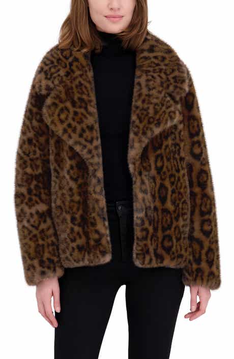 Laundry by Shelli Segal Leopard Print Faux Fur Jacket