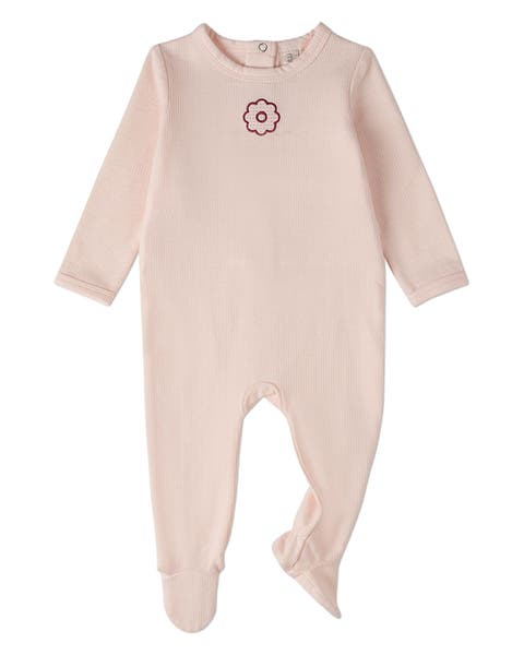 Baby Flower Power Long-Sleeve Footie