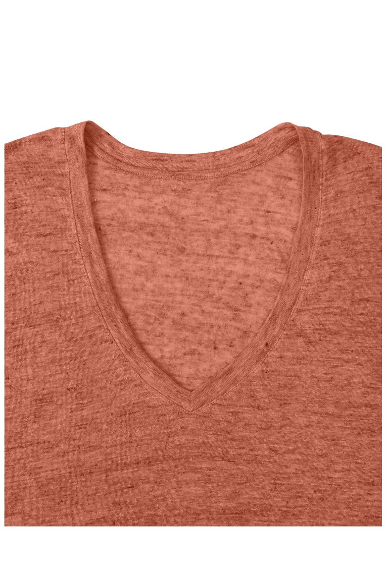 Long Sleeve Linen T-Shirt, Alternate, color, Red
