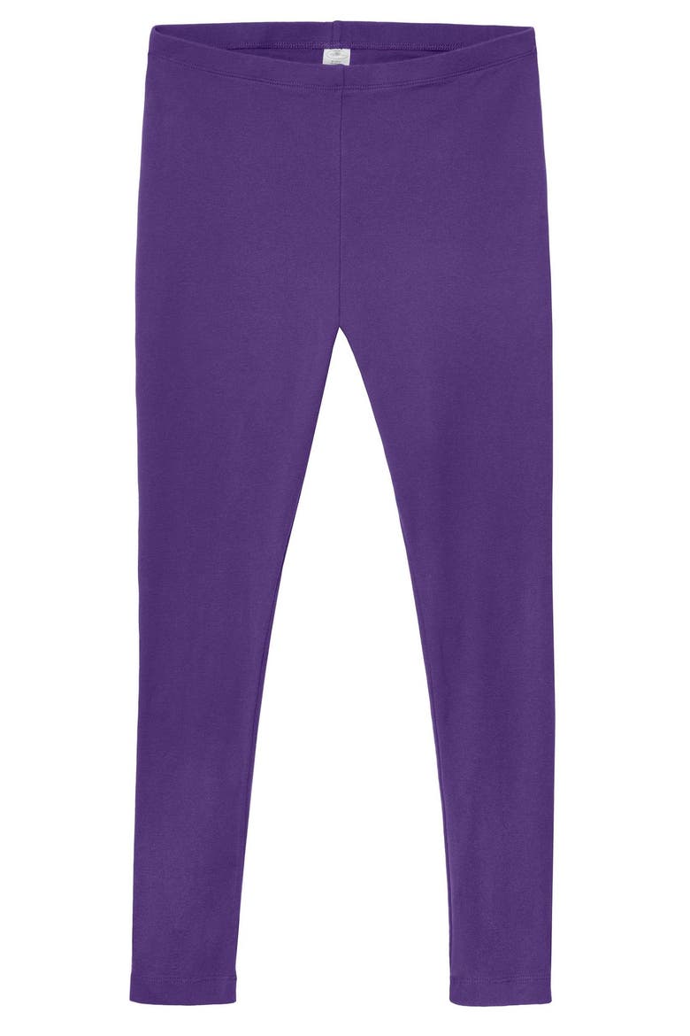 Women's Soft 100% Cotton Everyday Wear Leggings, Alternate, color, Purple