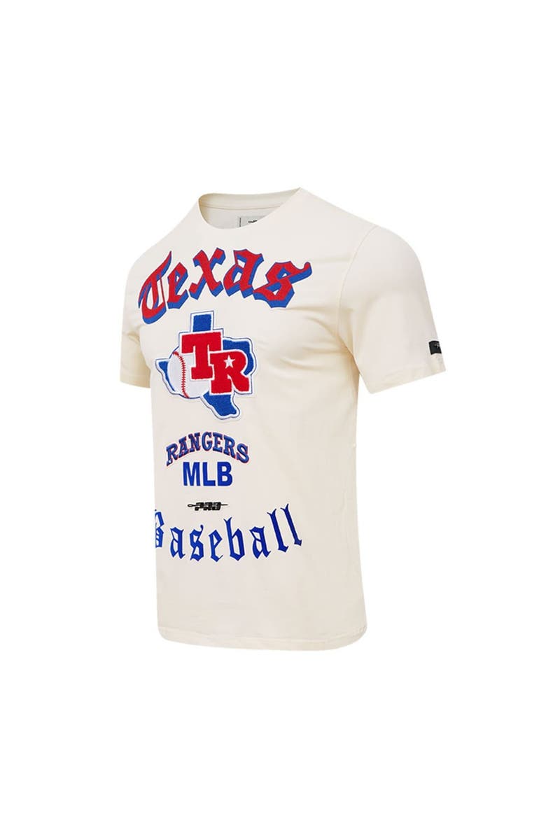 PRO STANDARD Men's Pro Standard Cream Texas Rangers Cooperstown Collection Old English T-Shirt, Alternate, color, Cream