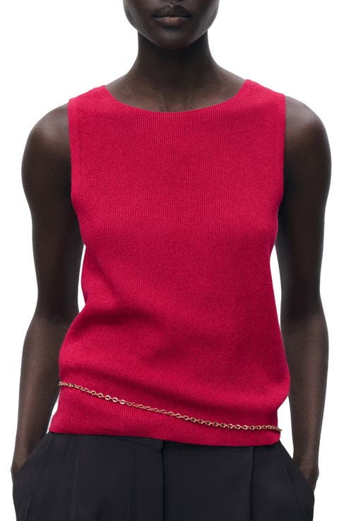 Fine Rib Sweater Tank