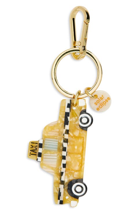 Hand Painted Taxicab Key Chain Bag Charm