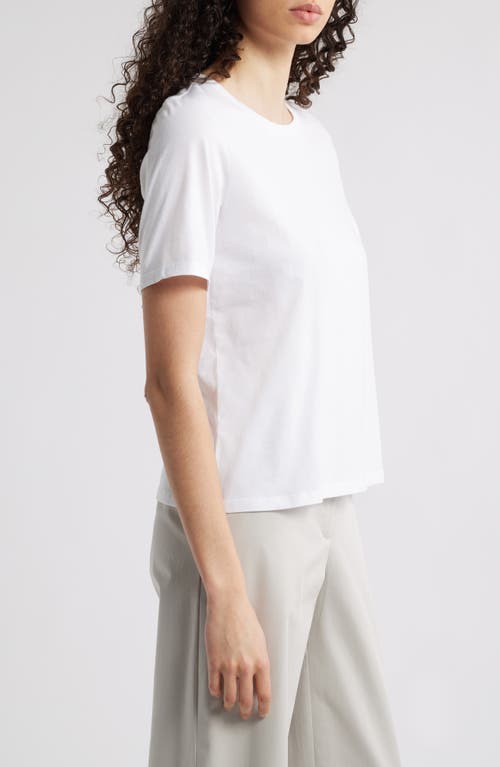 Eileen Fisher Organic Cotton Crewneck T-shirt In White