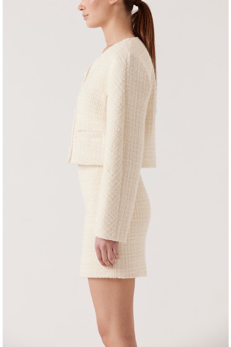 Eloise Tweed Jacket, Alternate, color, CREAM