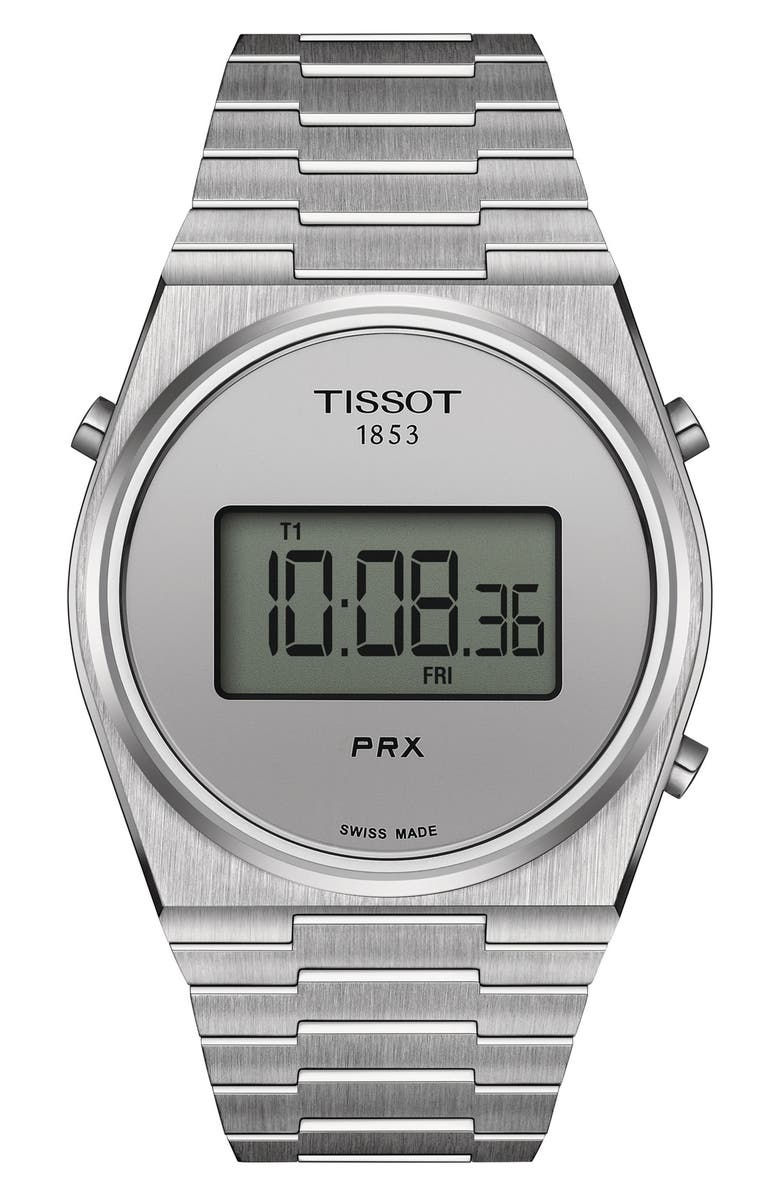 Tissot PRX Digital Bracelet Watch, 40mm, Main, color, Grey