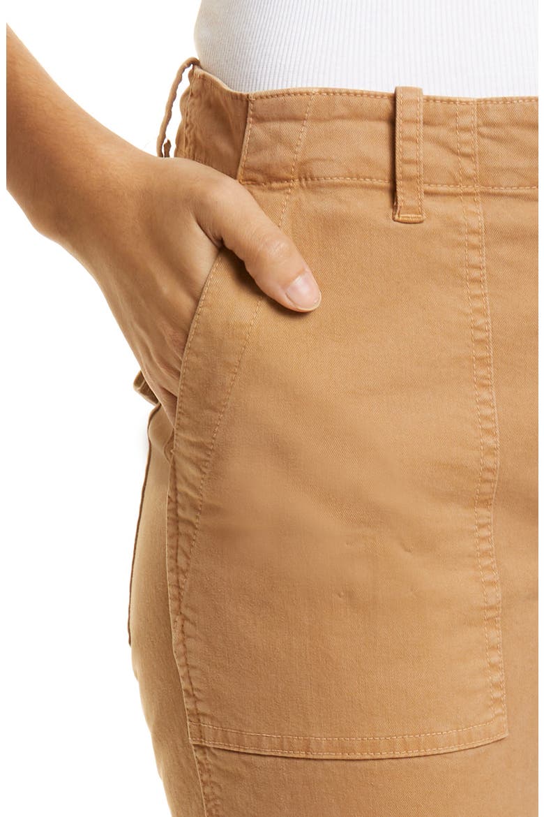 Jenna Slim Crop Stretch Twill Pants, Alternate, color, CAMEL