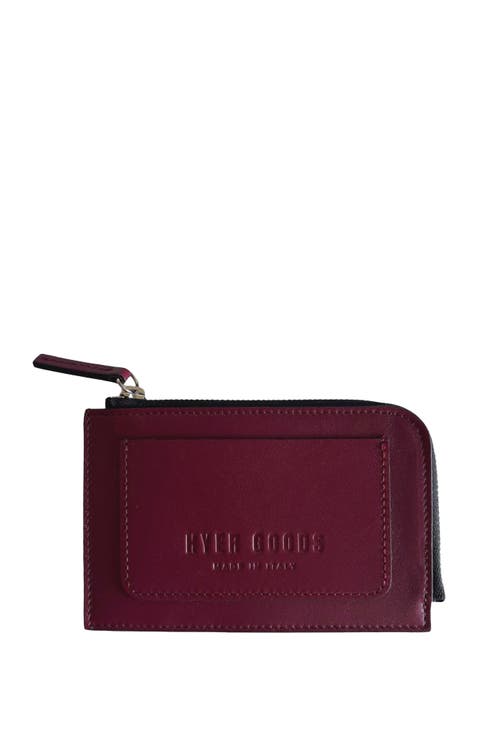 Upcycled Italian Leather Zip-Around Card Wallet