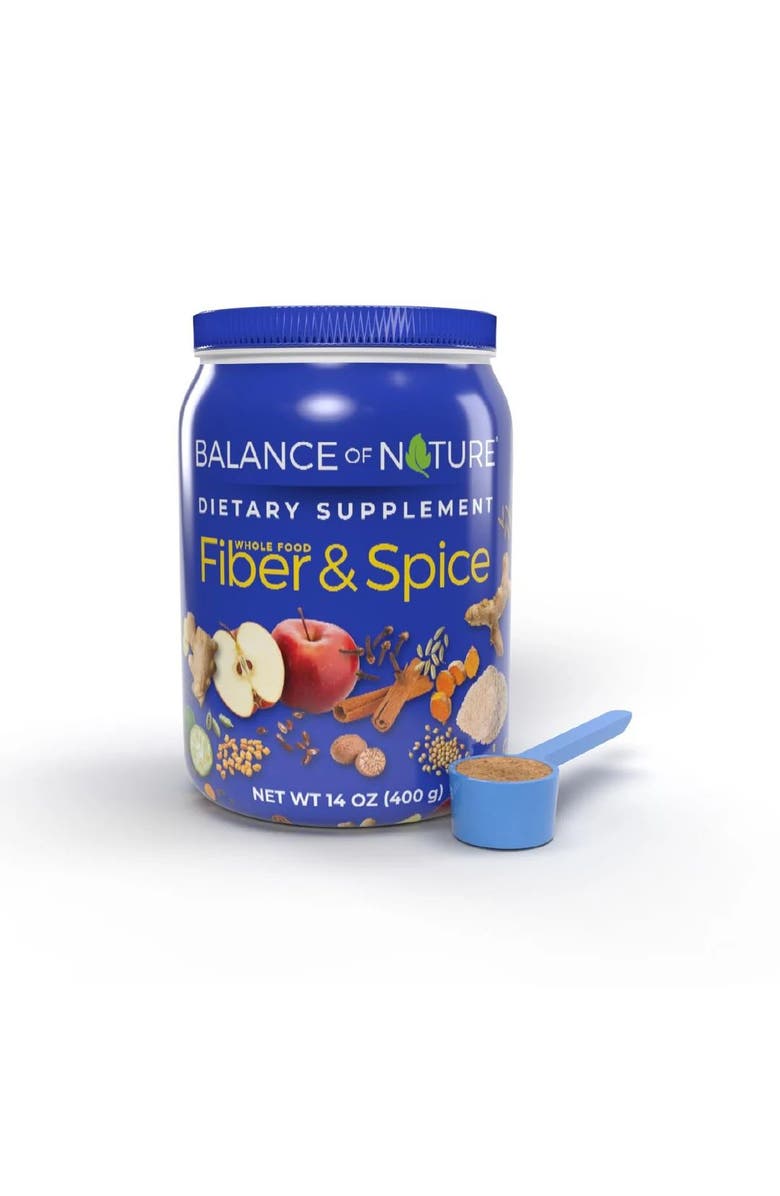 Balance of Nature Fiber and Spice Blend with Psyllium Husk Flaxseed Turmeric and Apple, Main, color, NO COLOR