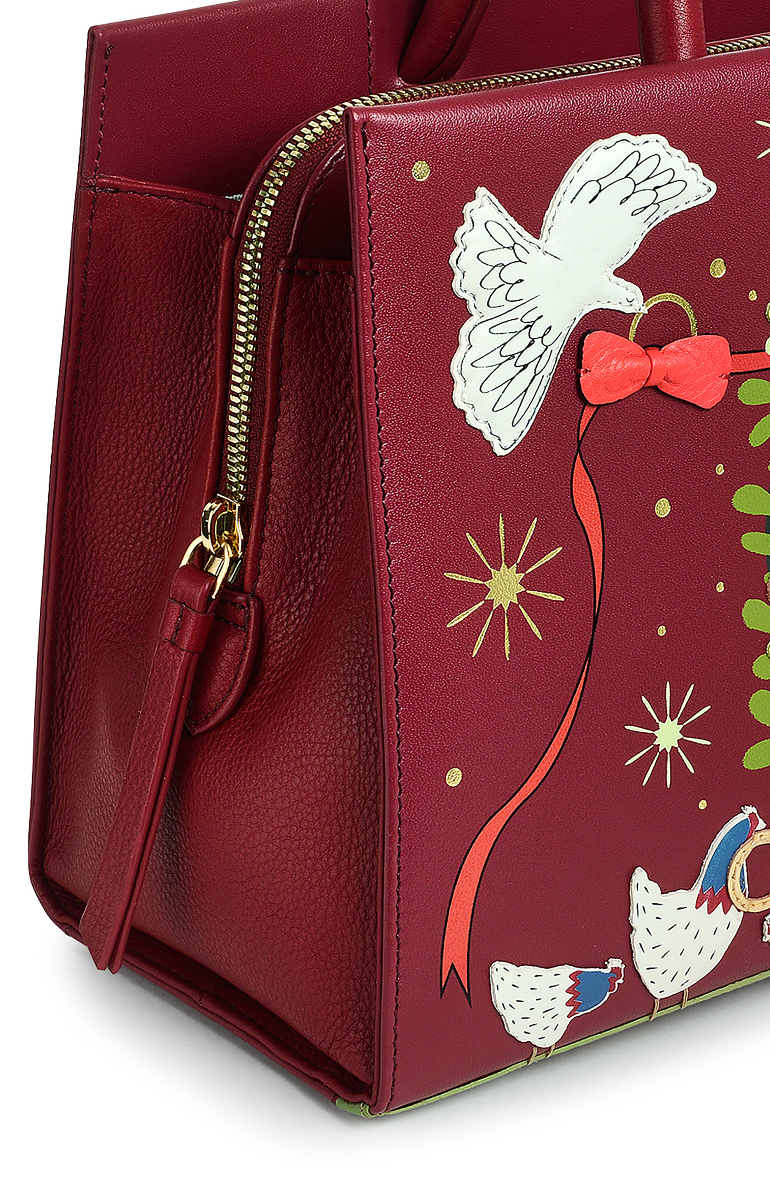 Radley 12 Days Of Christmas Medium Zip Crossbody Bag, Alternate, color, Cranberry
