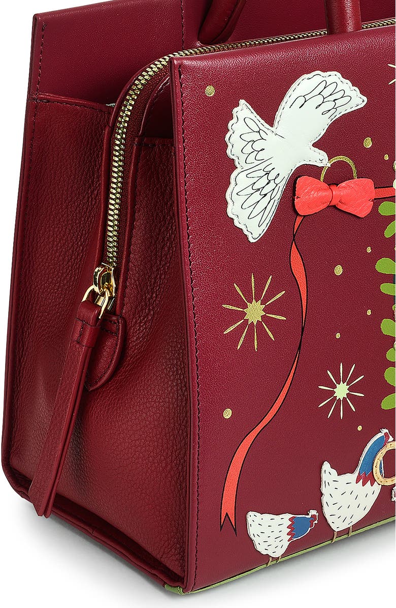 Radley 12 Days Of Christmas Medium Zip Crossbody Bag, Alternate, color, Cranberry