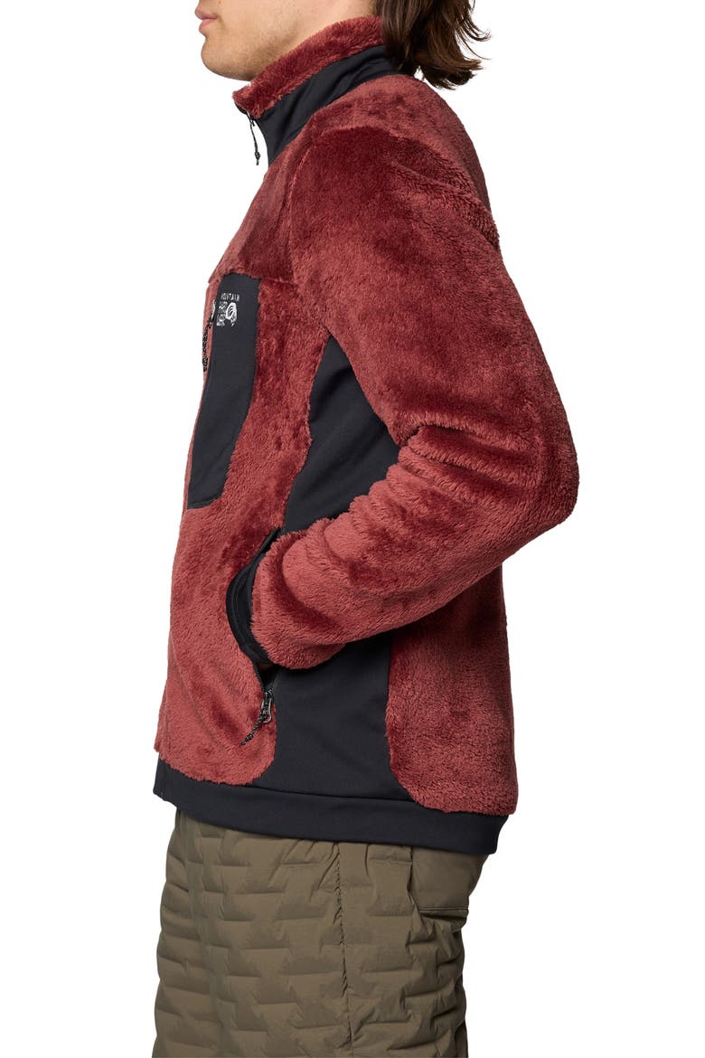 Polartec® High Loft Fleece Jacket, Alternate, color, BOURBON BROWN/ BLACK