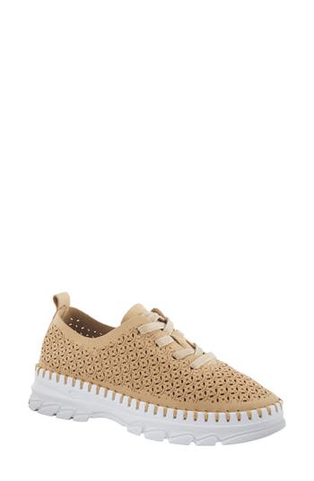 Patrizia By Spring Step Elodi Perforated Sneaker In Tan