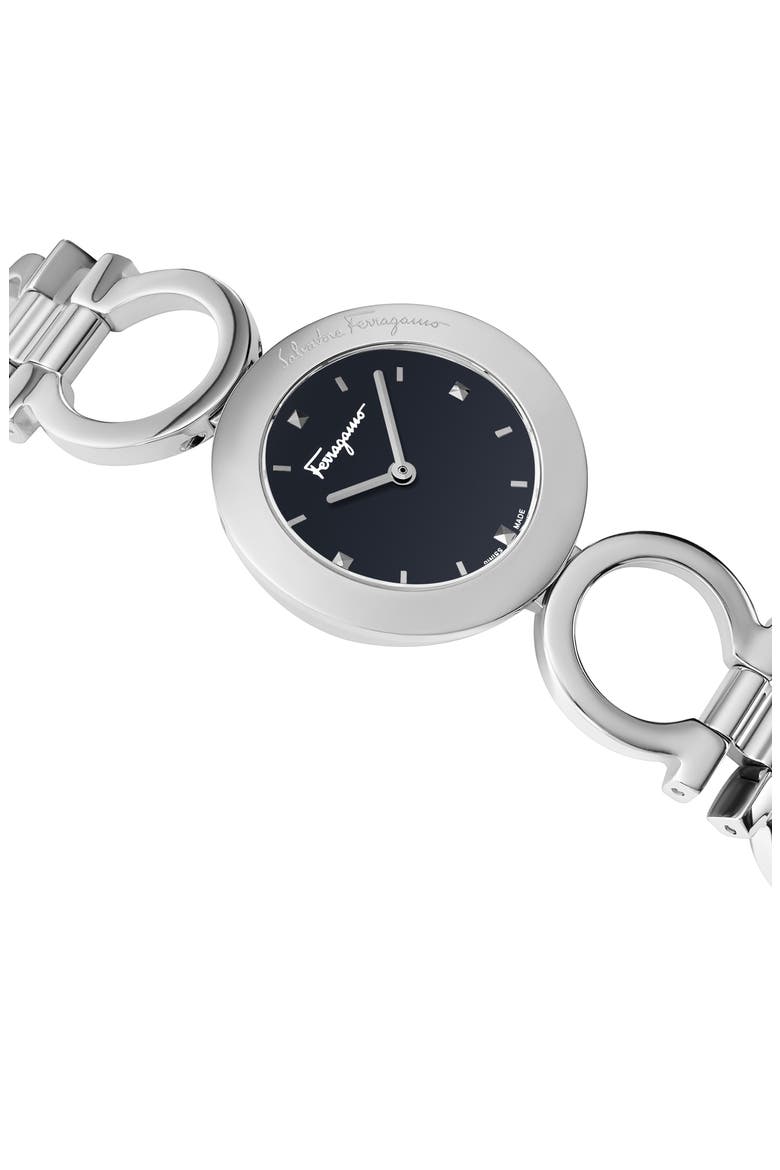 Salvatore Ferragamo Gancino Bracelet Watch, 28mm, Alternate, color, STAINLESS STEEL