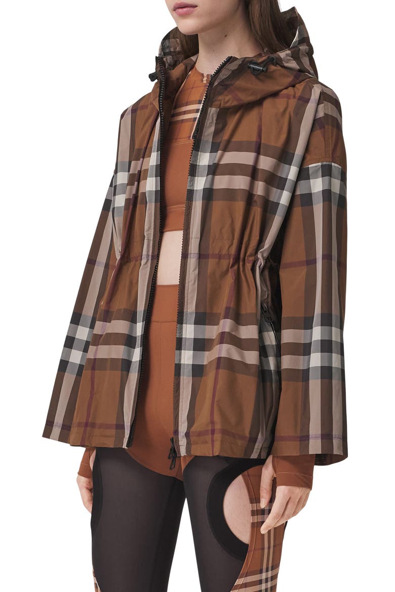 Bacton Check Hooded Jacket, Alternate, color, DARK BIRCH BROWN CHK