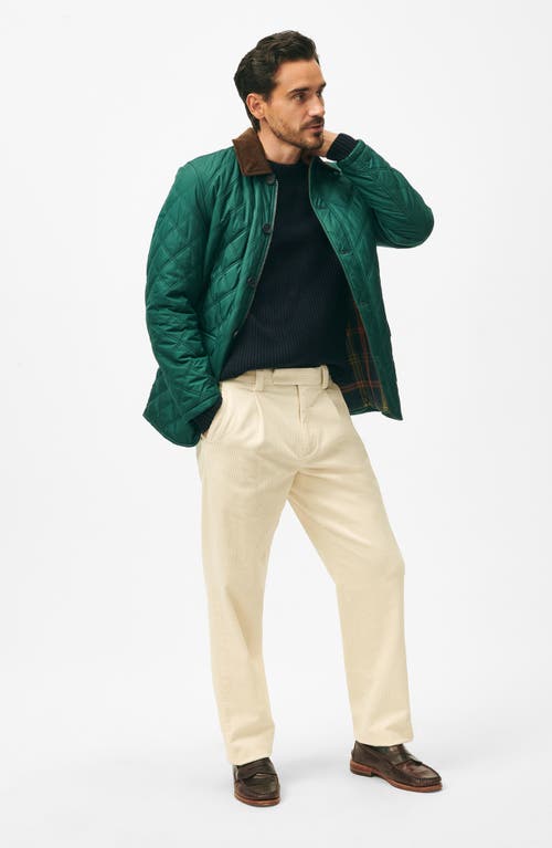 Brooks Brothers Paddock Diamond Quilted Coat In Dark Green