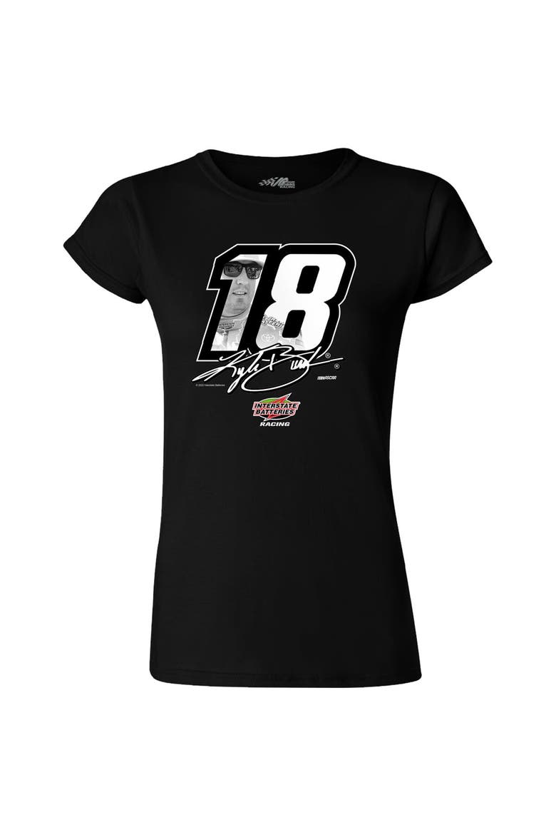 Women's Joe Gibbs Racing Team Collection Black Kyle Busch Driver T-Shirt, Alternate, color, Black
