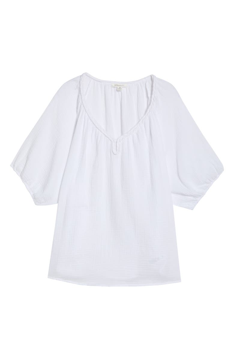 beachlunchlounge Xyla Cotton Gauze Top, Main, color, White