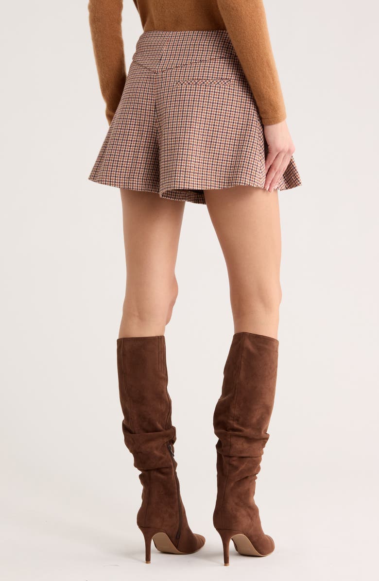 maje Ivaisa Houndstooth Shorts, Alternate, color, Camel