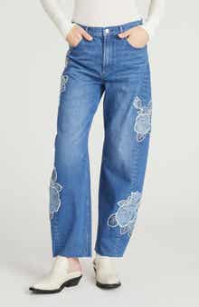Driftwood Parker Rose Patchwork Barrel Leg Jeans