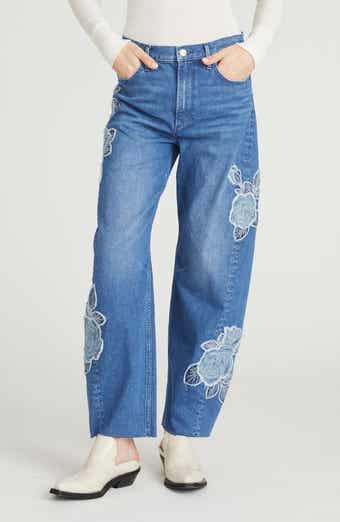 Driftwood Parker Rose Patchwork Barrel Leg Jeans
