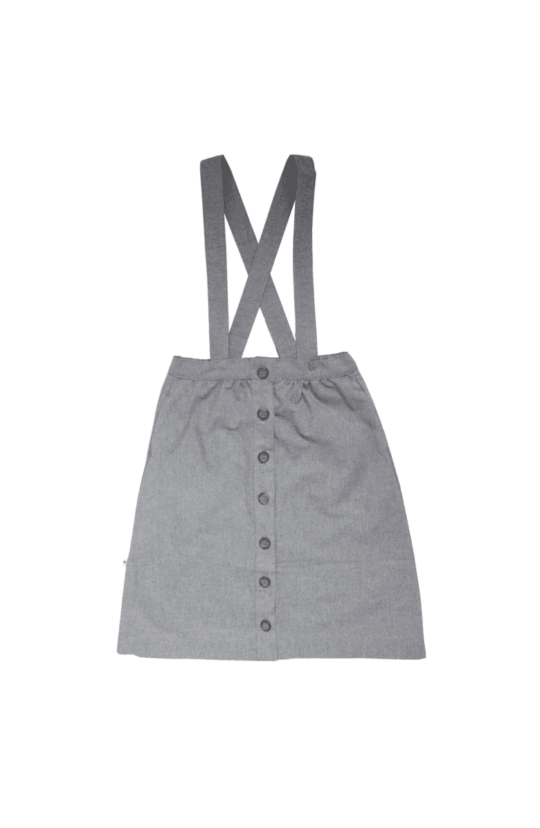Jackalo Kids' Parker Pinafore Skirt, Alternate, color, Blue Gray