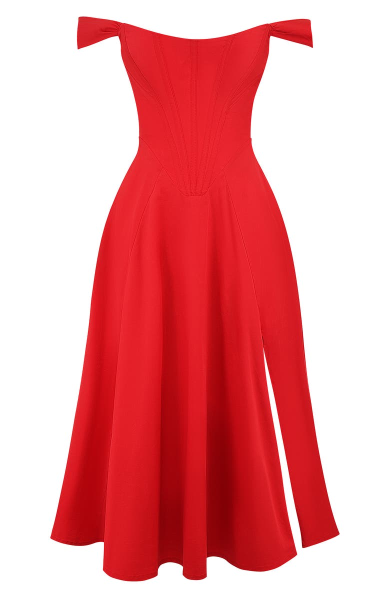 Saira Floral Lace-Up Corset Cocktail Dress
