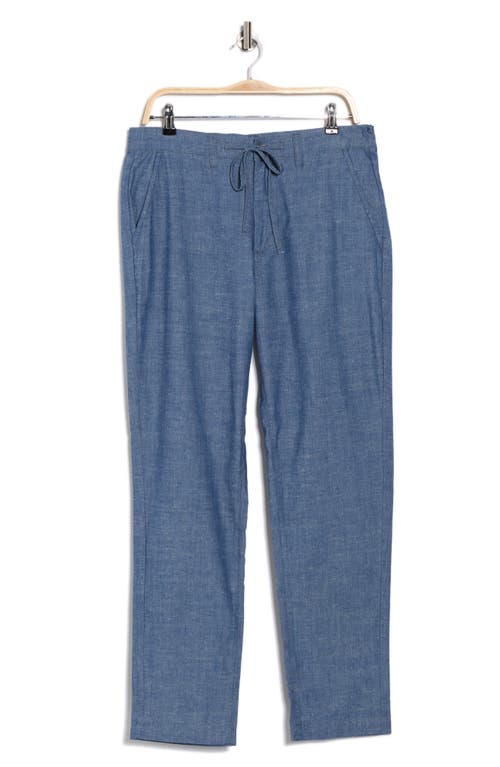 Ag Garreth Slim Fit Chambray Drawstring Trouser Joggers In Blue