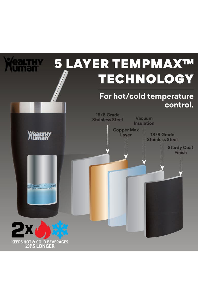 Healthy Human The Cruiser Tumbler 32 oz, Alternate, color, Black