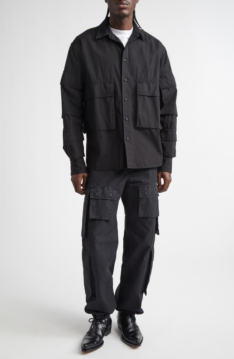 TAKAHIROMIYASHITA TheSoloist. B.D.U Shirt, Alternate, color, Black