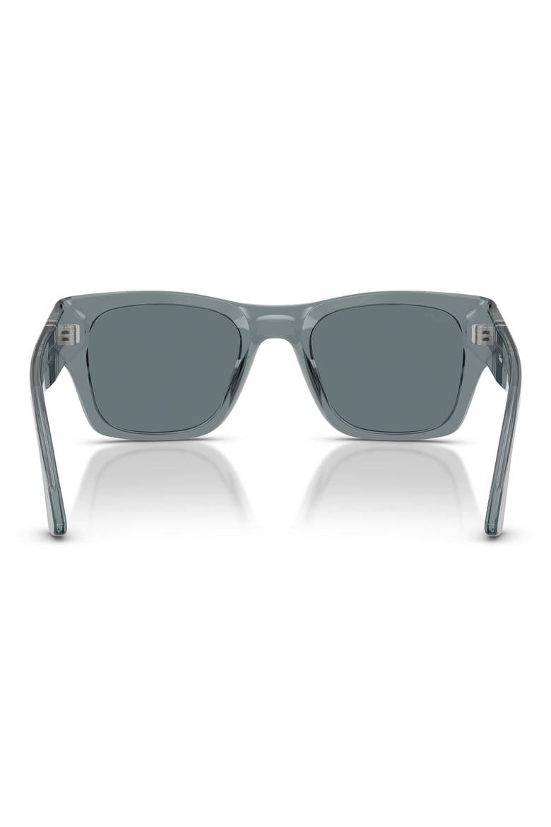 54mm Polarized Square Sunglasses, Alternate, color, TRANSPARENT OCEAN / BLUE POLAR