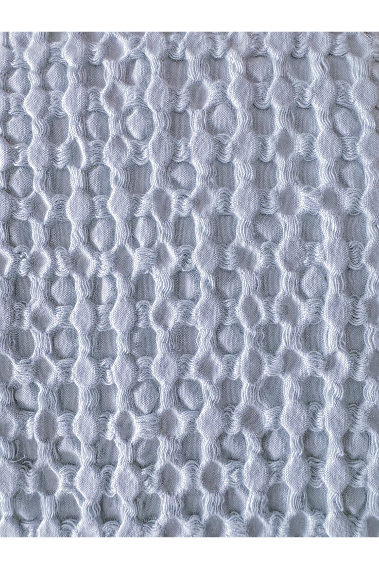 Stonewashed Cotton Waffle Bed Blanket, Alternate, color, Aqua Breeze