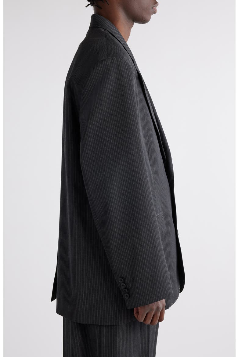 Pinstripe Relaxed Fit Blazer, Alternate, color, ANTHRACITE GREY