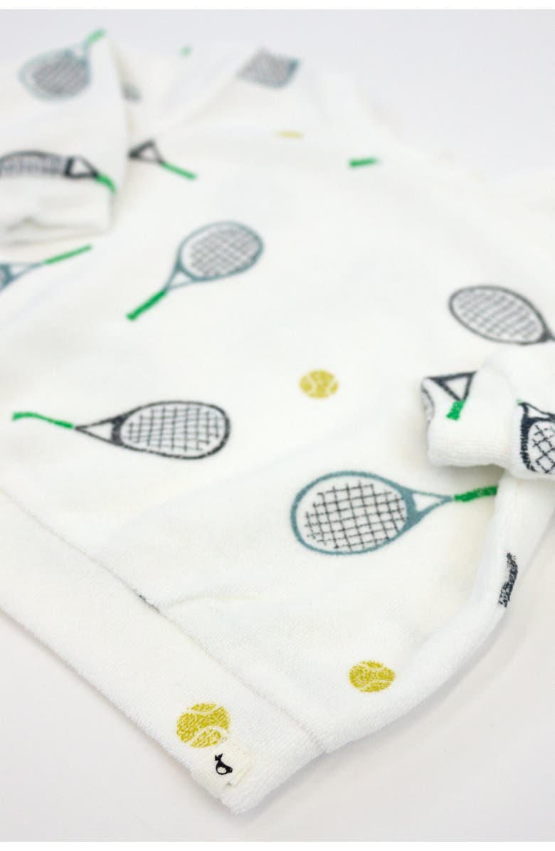 oh baby! Tennis Print Boxy, Alternate, color, Snow