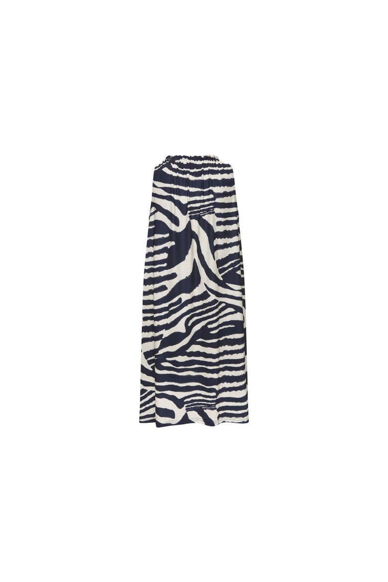 High Neck Swing Dress, Alternate, color, Ivory Navy
