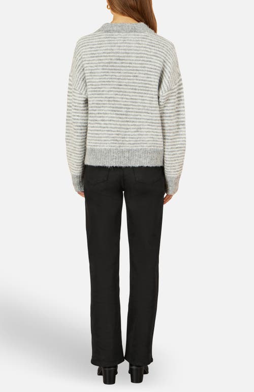 Yumi Striped Relaxed Fit Jumper With Flowers In Multi