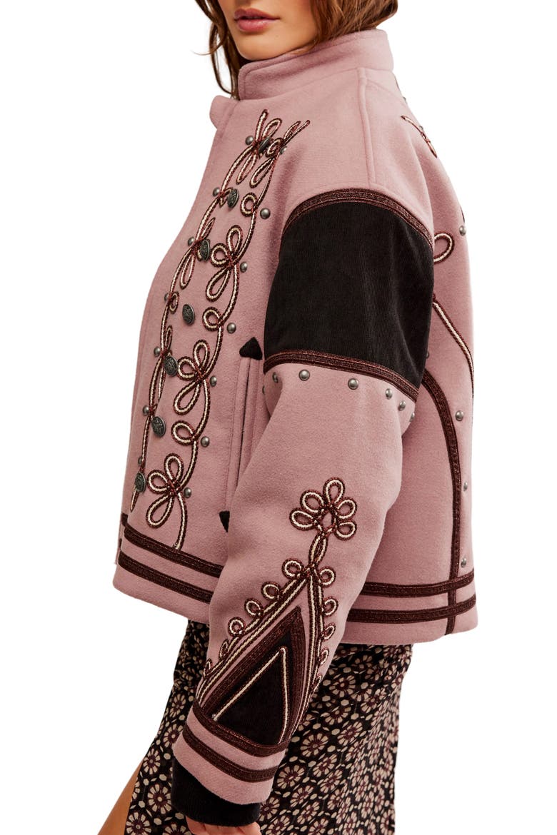 Boy Band Bomber Jacket, Alternate, color, WOODROSE