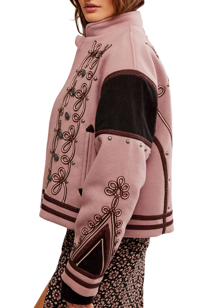 Free People Boy Band Bomber Jacket, Alternate, color, 