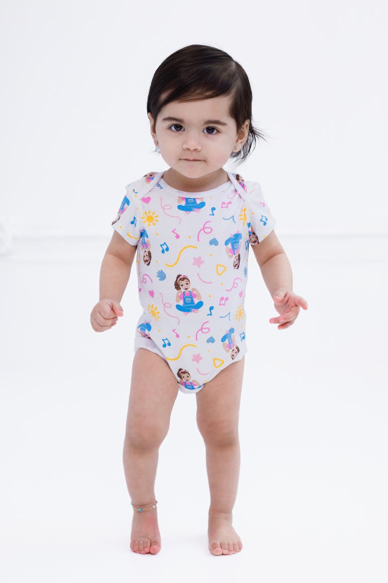 3-Pack Short Sleeve One Piece Bodysuits, Alternate, color, Pink White Blue