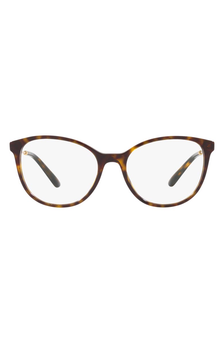 Dolce&Gabbana 52mm Butterfly Optical Glasses, Main, color, Havana