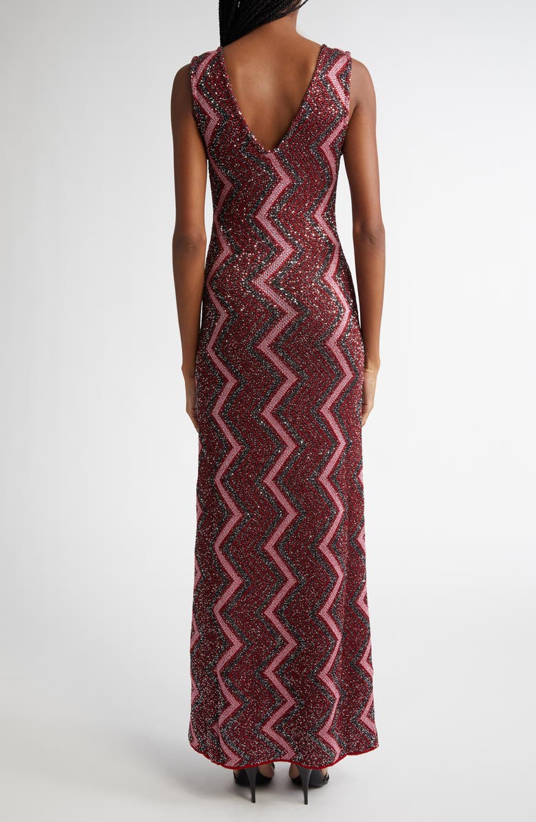 Missoni Sequin Metallic Zigzag Stripe Dress, Alternate, color,